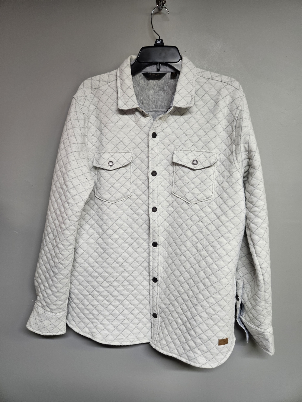 Outpost Maker By Buckle Men's Large Shacket Gray Quilted Shirt Jacket
